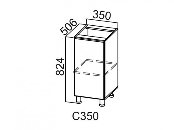 Стол-рабочий С350 Модус СВ 350х824х506